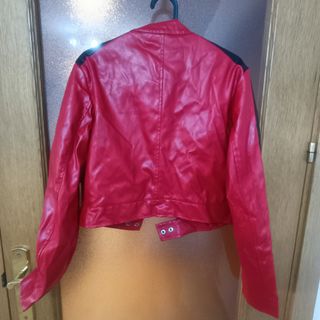 Cazadora Biker Piel Roja