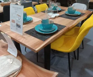 Mesa Comedor Acacia 160cm Madera Maciza