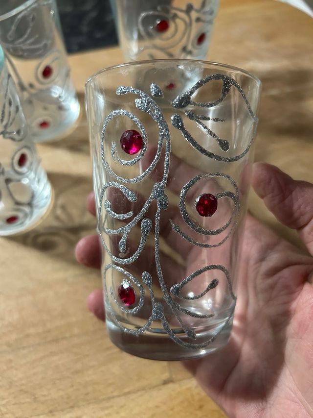 4 bicchieri decorati Marocco