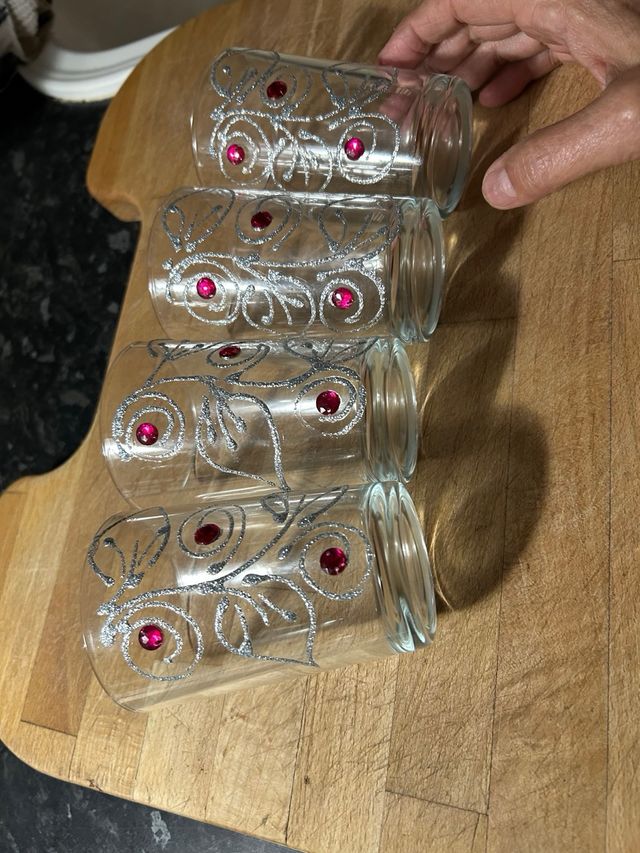 4 bicchieri decorati Marocco