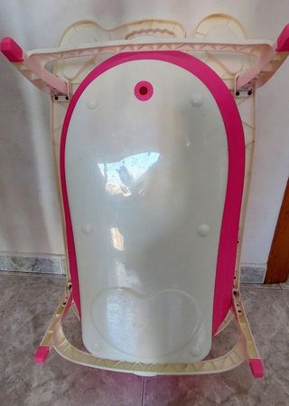 Bañera Bebé Plegable Rosa Interbaby