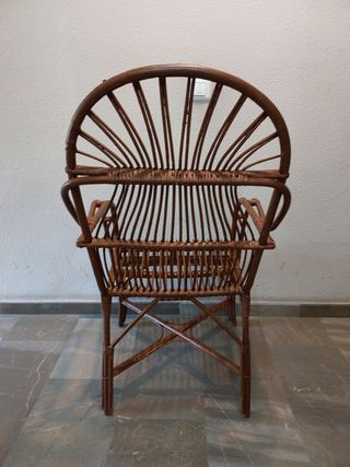 Butaca de Mimbre y Bambú