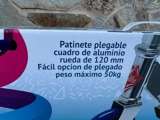 Patinete Plegable Aluminio 120mm Rueda