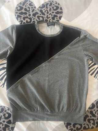 Maglia ragazzo grigia e nera