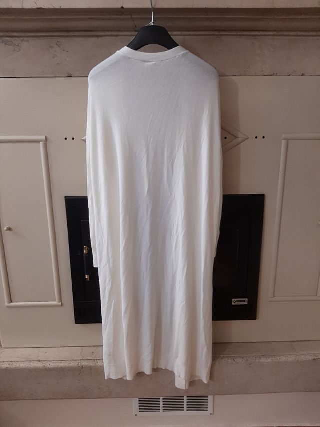 Cardigan panna lungo