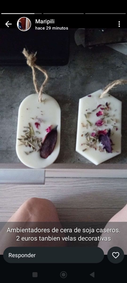 Ambientador casero de cera de soja