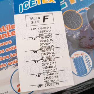 Cadena de coche textil nuevas sin estrenar tallaF
