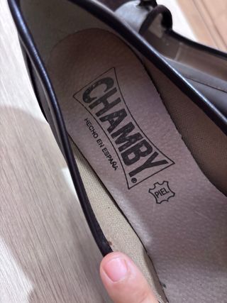Zapatos Chamby Piel Marrón Talla 41