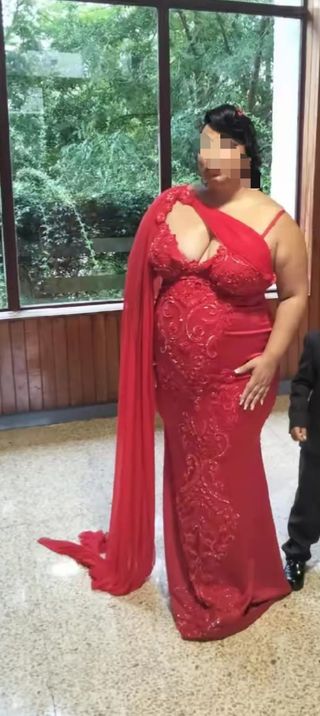 Vestido de fiesta gitana rojo