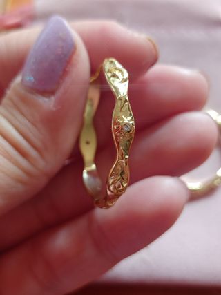 Pendientes aro con circonitas dorados plata