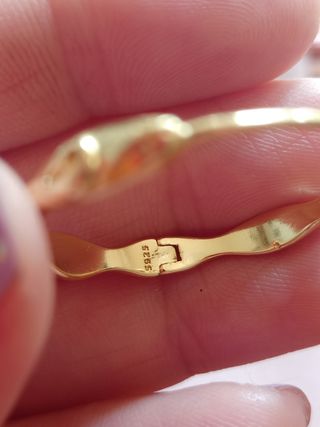 Pendientes aro con circonitas dorados plata