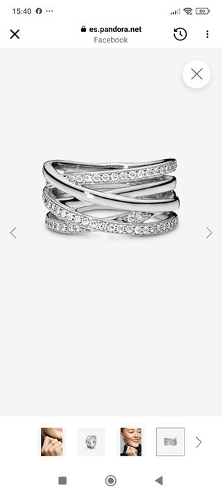 Anillo Pandora plata