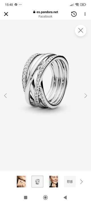 Anillo Pandora plata