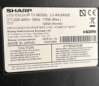 TV Sharp Aquos 60 + Chromecast