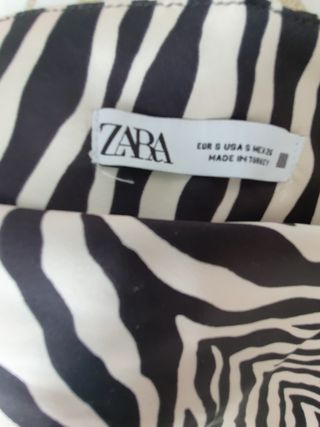 Vestido corto estampado cebra