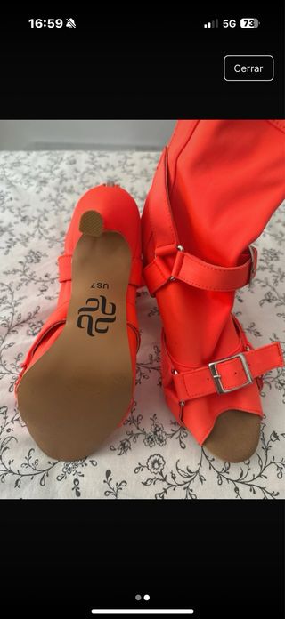 Zapatos heels BUJU naranjas
