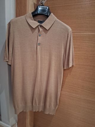 Polo H&M manga corta beige.