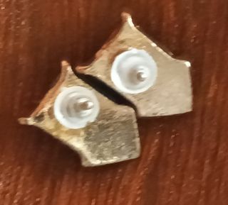 Pendientes Cuadrados de Malaquita y Oro.nuevos