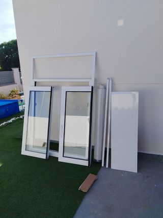 Ventana de aluminio blanca cristal 4 16 4,persiana