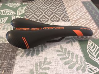 Sillín Selle San Marco Monza Negro/Naranja