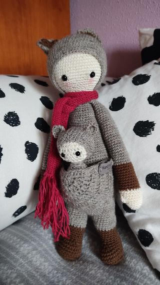Amigurumi canguro con bebé
