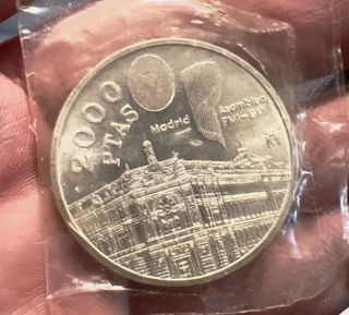 2000 Pesetas Plata 1994 Bolsa