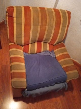 Sillón reclinable de tela 