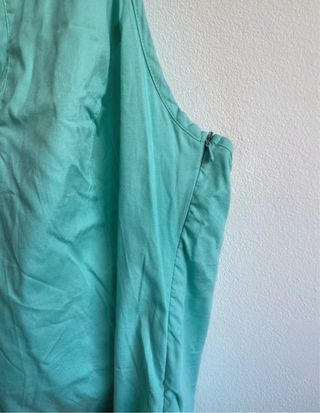 Blusa halter vintage color verde azulado