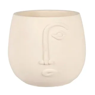 Fioriera per viso in cemento beige