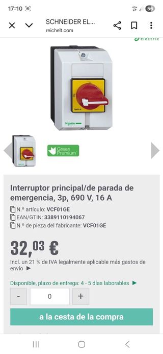 Motor trifasico  interruptor enchufe y arrancador