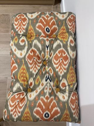 Banco de entrada tapizado azul