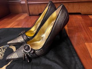 Zapatos de Salón Just Cavalli Negros y Dorados