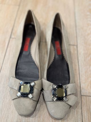 Bailarinas Piel Beige Carolina Herrera