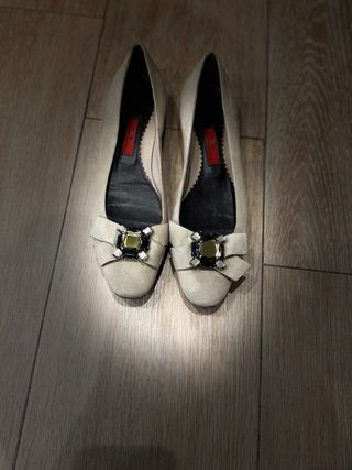 Bailarinas Piel Beige Carolina Herrera