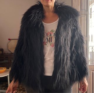 Chaqueta de piel Vittorio & Lucchino Negra Pelo