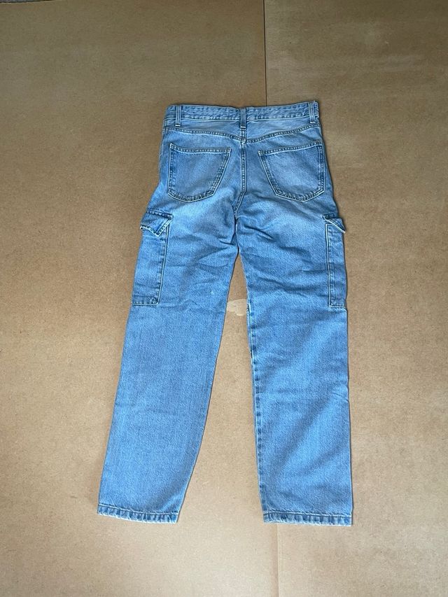 Pantalones vaqueros cargo azules