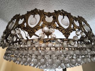 2 lámparas de techo de cristal