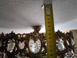 2 lámparas de techo de cristal