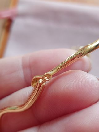 Pendientes aro serpiente dorado plata