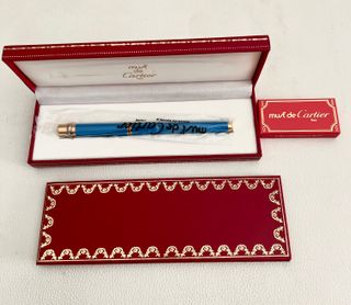 Pluma Estilográfica Cartier Must Azul
