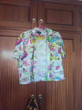 Camisa H&M Bob Esponja Manga Corta Multicolor