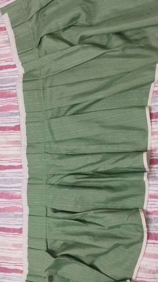 Juego Completo De Cortinas Verdes