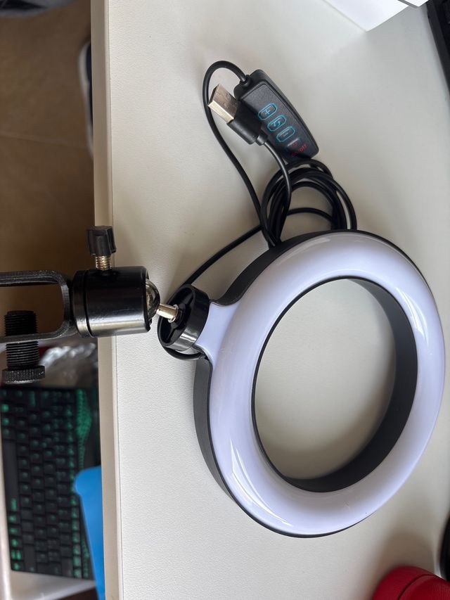 Anillo de luz LED con control USB