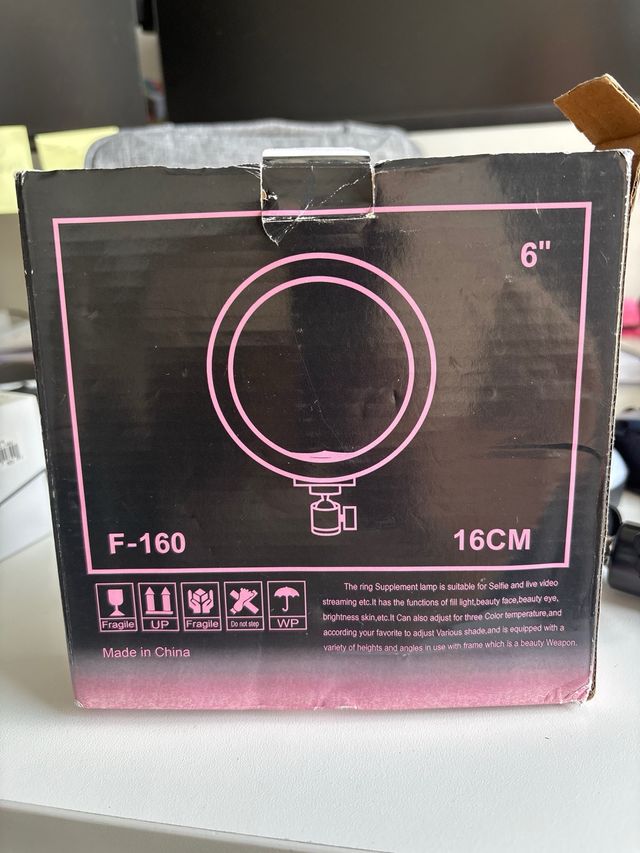 Anillo de luz LED con control USB