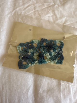 Pendientes Crochet Azul y Turquesa