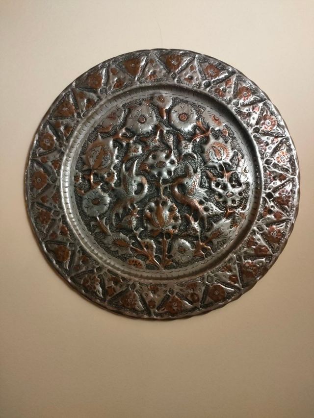 Plato Decorativo Turco Metal 35cm