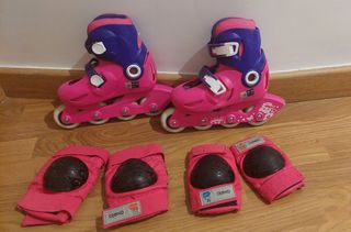 Patines niña talla 28-30 + protectores