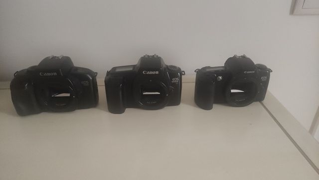 3 cuerpos cámaras Canon Eos,500,700 y 1000