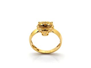 sortija oro 18k con piedra con circonita