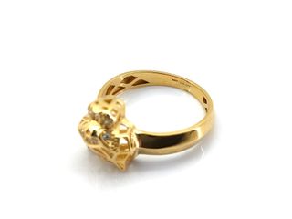 sortija oro 18k con piedra con circonita